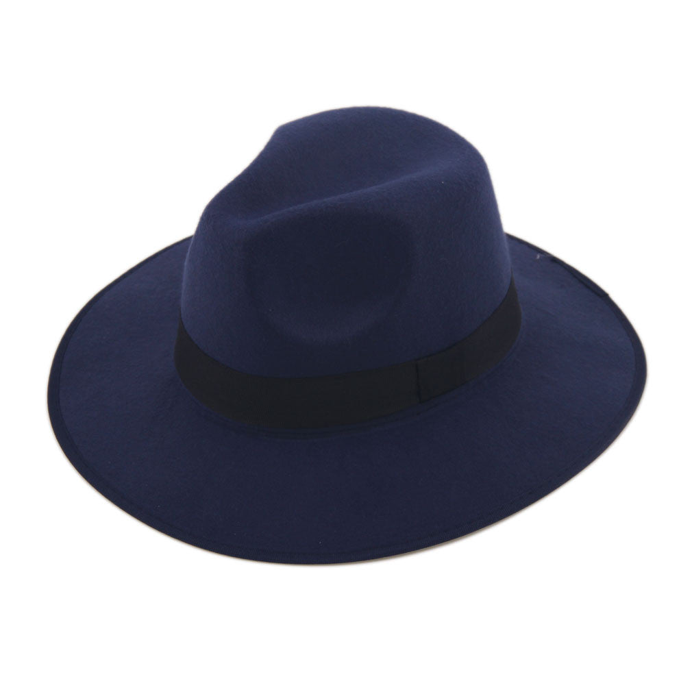Women Men Jazz Hard Felt Bowknot Fedora Panama Bowler Wide Brim Hat Gangster Cap - CelebritystyleFashion.com.au online clothing shop australia