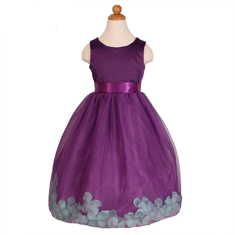 Online discount shop Australia - Girls Bridesmaid Dress Rose Petal Hem Cute Princess Tutu Dress Girls Clothing Sets Wedding Birthday