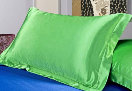 Online discount shop Australia - High Quality Double Face Envelope Pure Emulation Silk Satin Pillowcase Single Pillow Cover Multicolor 48*74cm #75280