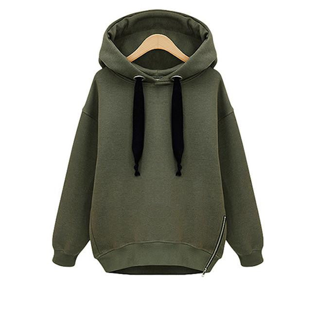 Online discount shop Australia - High Quality New Women Cotton Loose Hooded Jacket Thicken Velvet Long Sleeve Sweatshirt Fashion Style Hoodies M-4XL