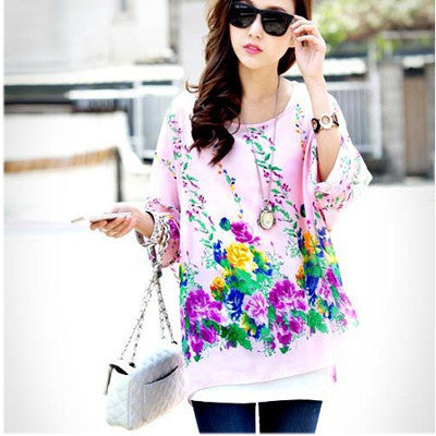 Online discount shop Australia - 4XL 5XL 6XL Plus Size Women Clothing New Casual Blouse Shirt Woman Vintage Print Chiffon Shirts Tops