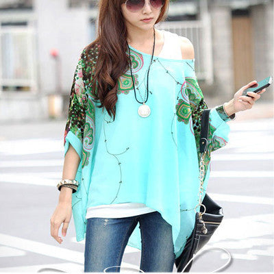 Online discount shop Australia - 4XL 5XL 6XL Plus Size Women Clothing New Casual Blouse Shirt Woman Vintage Print Chiffon Shirts Tops