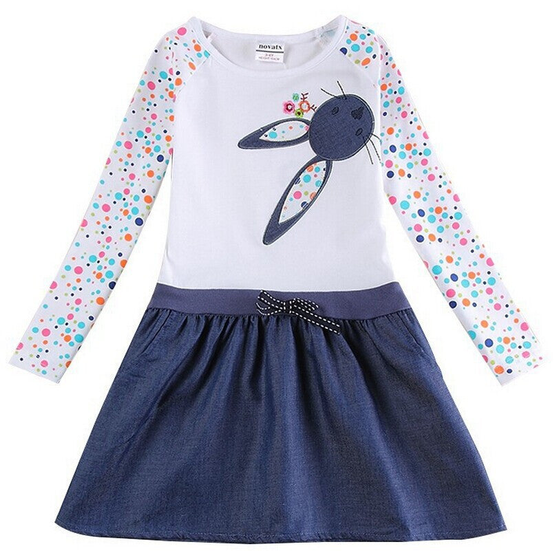 Online discount shop Australia - Baby Girl Dress long sleeve kids dresses for girls Clothes children clothing Kids Clothes Party Nova Girls Dress H5922