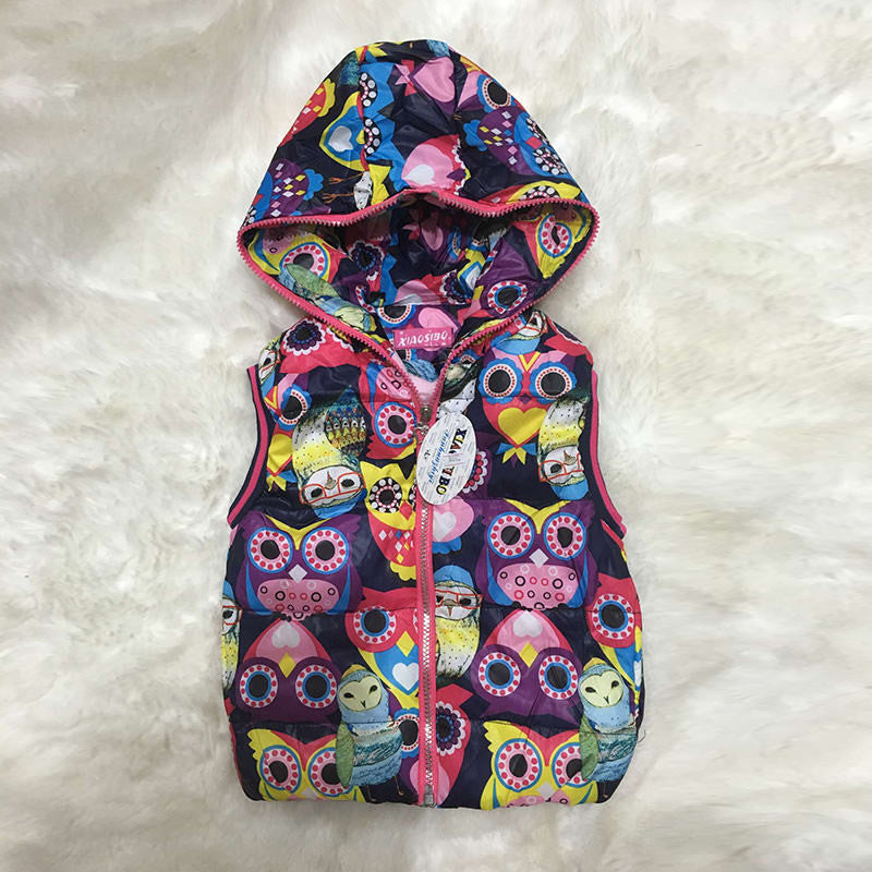 Autumn Girl Vests Jacket Kids Clothes Character Fashion Children Clothing Hooded Waistcoats Casual Baby Girls Vest Coats - CelebritystyleFashion.com.au online clothing shop australia