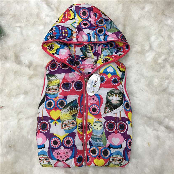 Autumn Girl Vests Jacket Kids Clothes Character Fashion Children Clothing Hooded Waistcoats Casual Baby Girls Vest Coats - CelebritystyleFashion.com.au online clothing shop australia