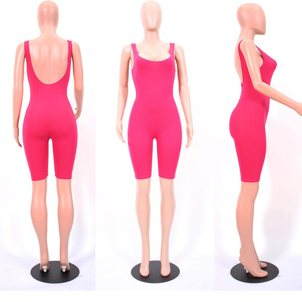 Rompers Womens Jumpsuit Overalls Bodysuit Skinny Sleeveless Backless Bodycon Jumpsuit Women Playsuit