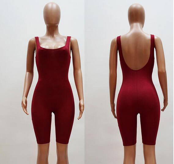 Rompers Womens Jumpsuit Overalls Bodysuit Skinny Sleeveless Backless Bodycon Jumpsuit Women Playsuit