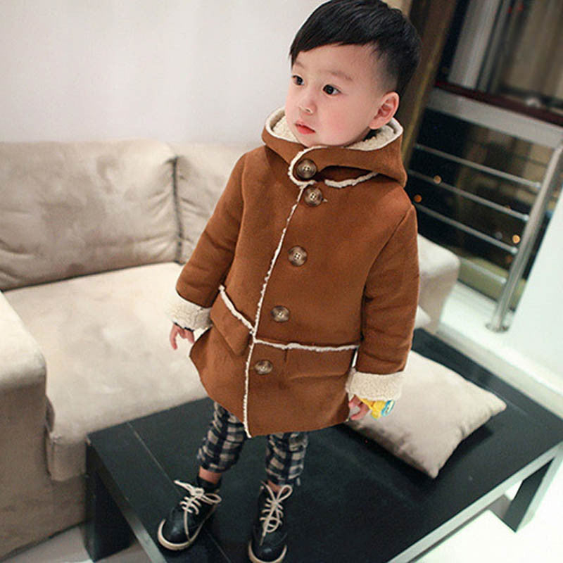 Boys Winter Jackets Coat Autumn Winter Kids Wool Outerwear Girl Coat Children Clothing Baby Clothes Hooded Boys Jackets - CelebritystyleFashion.com.au online clothing shop australia