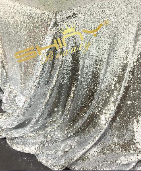 Online discount shop Australia - 125x180cm Champagne/Gold/Silver Embroidery Mesh Sequin Tablecloth Sequin Table Overlay for Wedding/Party Decora