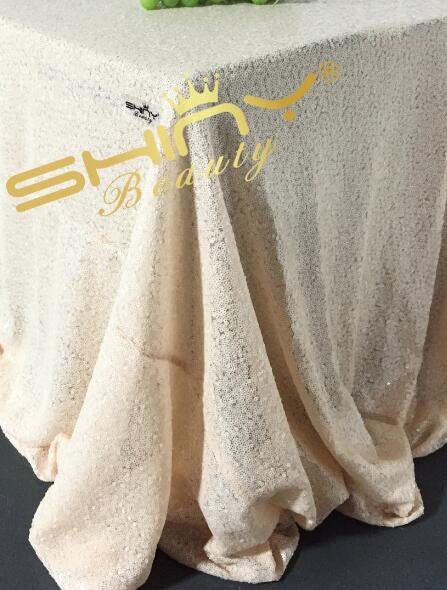 Online discount shop Australia - 125x180cm Champagne/Gold/Silver Embroidery Mesh Sequin Tablecloth Sequin Table Overlay for Wedding/Party Decora