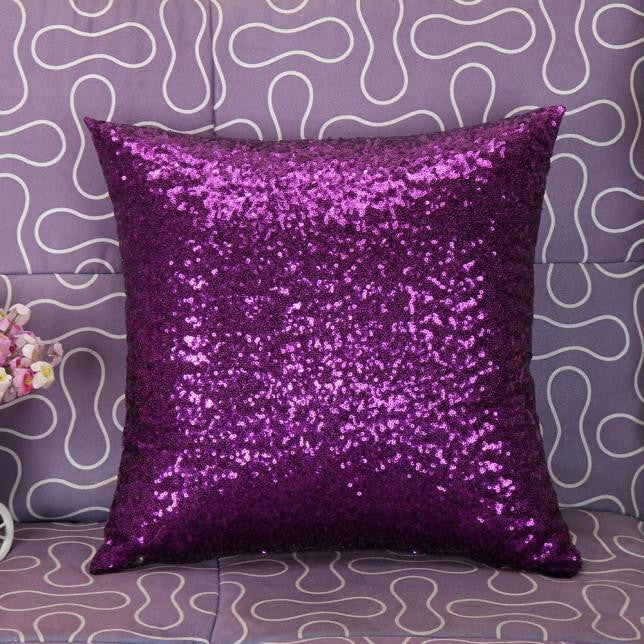 Online discount shop Australia - Glitter Sequins Solid Color Throw Pillow Case Cafe Home Decor Cushion Covers