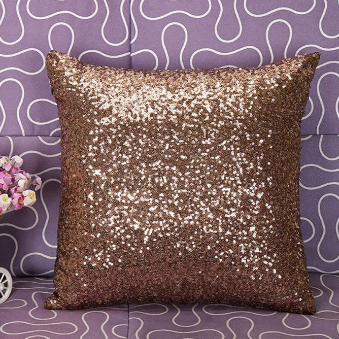 Online discount shop Australia - Glitter Sequins Solid Color Throw Pillow Case Cafe Home Decor Cushion Covers