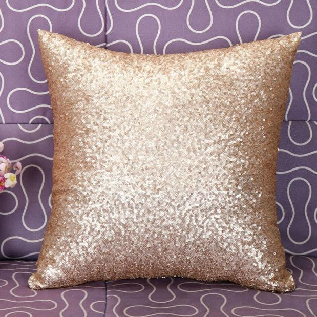 Online discount shop Australia - Glitter Sequins Solid Color Throw Pillow Case Cafe Home Decor Cushion Covers