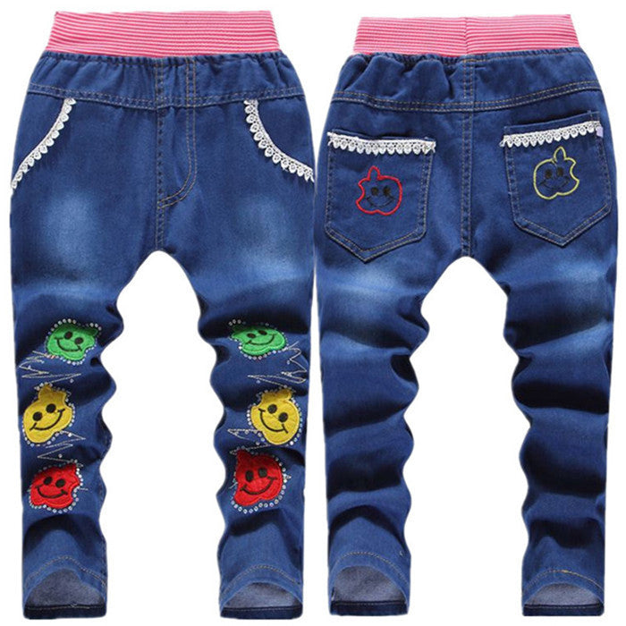 Kids Jeans Elastic Waist Straight Cartoon Jeans Denim Long Pant Retail Boy Jeans 12 Types WB114 - CelebritystyleFashion.com.au online clothing shop australia