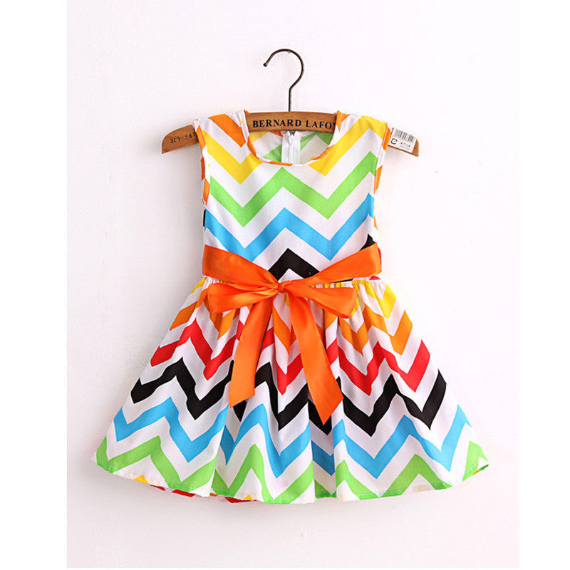 Online discount shop Australia - Brand fashion cotton print girl dress baby girls princess dresses kids dress children clothes