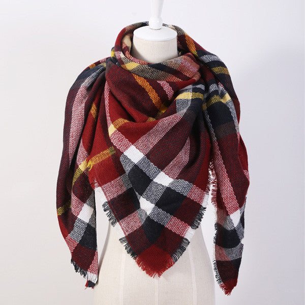 Online discount shop Australia - luxury Brand Design Soft Cashmere Women's Scarf Fashion Plaid Oversized Blanket Pashmina Shawl Warm in Warp Scarves