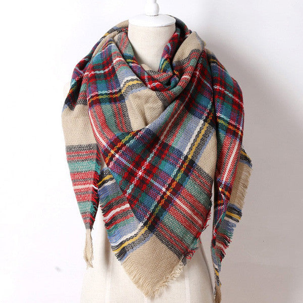 Online discount shop Australia - luxury Brand Design Soft Cashmere Women's Scarf Fashion Plaid Oversized Blanket Pashmina Shawl Warm in Warp Scarves