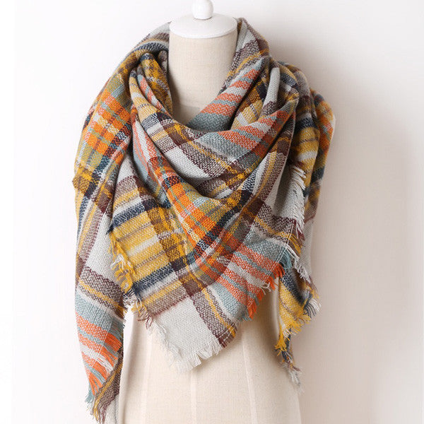 Online discount shop Australia - luxury Brand Design Soft Cashmere Women's Scarf Fashion Plaid Oversized Blanket Pashmina Shawl Warm in Warp Scarves