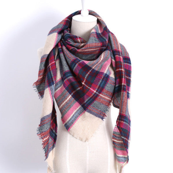Online discount shop Australia - luxury Brand Design Soft Cashmere Women's Scarf Fashion Plaid Oversized Blanket Pashmina Shawl Warm in Warp Scarves