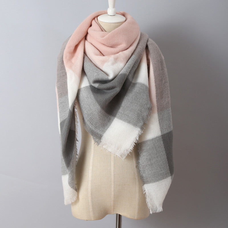 Online discount shop Australia - luxury Brand Design Soft Cashmere Women's Scarf Fashion Plaid Oversized Blanket Pashmina Shawl Warm in Warp Scarves