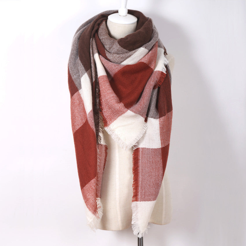 Online discount shop Australia - luxury Brand Design Soft Cashmere Women's Scarf Fashion Plaid Oversized Blanket Pashmina Shawl Warm in Warp Scarves