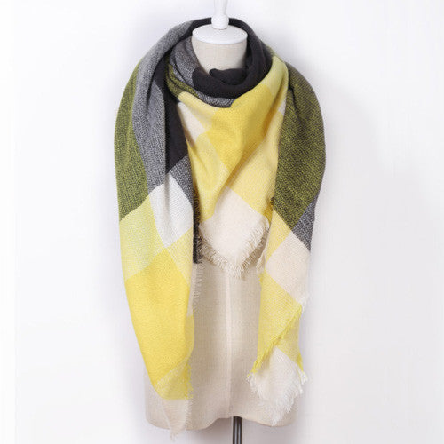 Online discount shop Australia - luxury Brand Design Soft Cashmere Women's Scarf Fashion Plaid Oversized Blanket Pashmina Shawl Warm in Warp Scarves