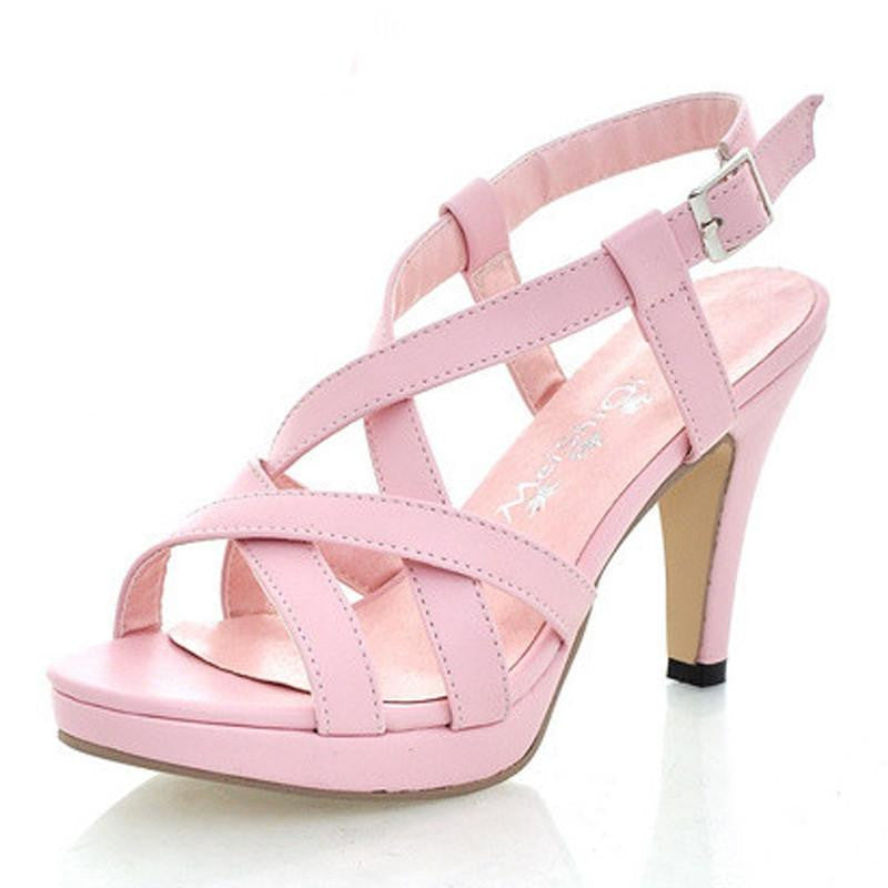 Size 32-43 Women's High Heel Sandals Gladiator Fashion Lady Platform Sandals Heels Shoes Sandals P372