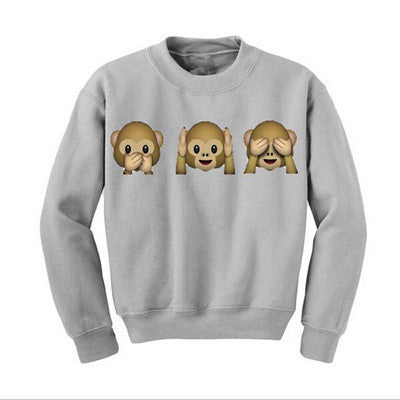 Casual Cartoon kawaii Cute 3D Sweatshirt Women Monkeys Adventure Time Sweatshirt Hoodies