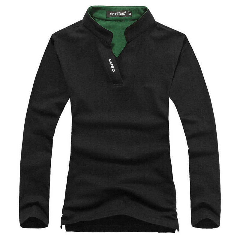 Fashion Brand Men Clothes Slim Fit Solid Long Sleeve T Shirts Men Cotton Casual T-Shirt Men tshirt Plus Size 5XL