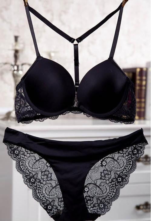 Elegant Bra and Panty Set Women Bras Underwear Lady push up bra Lingeries bra brief set lingerie set