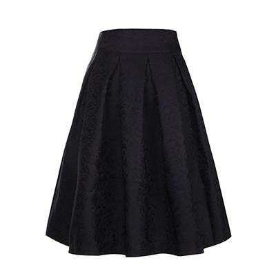 Women Midi Skirt High Waist Skater Tutu Skirts Pleated Style School Skirt Sun saia longas casual stars skirt