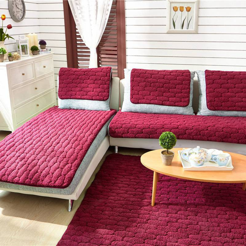 Online discount shop Australia - 4colors 2/3 Seat Sofa Covers Fleeced Fabric Knit Eco-Friendly Anti-Mite Manta Sofa Slipcover Couch Cover for living/Drawing Room