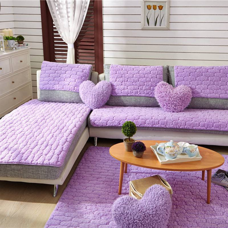 Online discount shop Australia - 4colors 2/3 Seat Sofa Covers Fleeced Fabric Knit Eco-Friendly Anti-Mite Manta Sofa Slipcover Couch Cover for living/Drawing Room