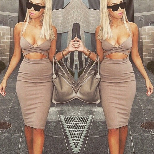 Online discount shop Australia - Ladies Women Sleeveless Sexy False 2 Piece Set Bandage Bodycon Dress Women White Black Club Summer Dress