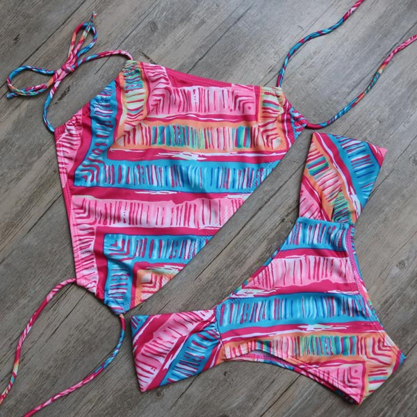 Online discount shop Australia - High Neck Swimsuit Brazilian Bikini Sexy Bandage Bikinis Swimwear Women Biquini Bathing Suit Bikini Set