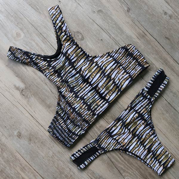 Online discount shop Australia - High Neck Swimsuit Brazilian Bikini Sexy Bandage Bikinis Swimwear Women Biquini Bathing Suit Bikini Set