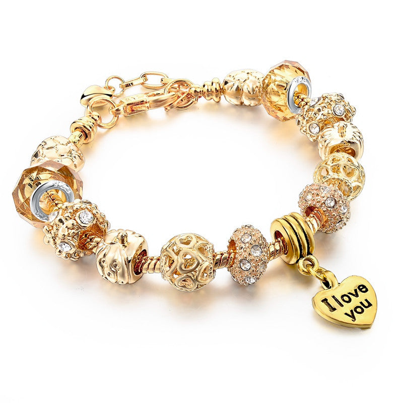 Selling Heart Charm Bracelets & Bangles Gold Bracelets For Women DIY Pulsera Famous Brand Jewellery SBR150074 - CelebritystyleFashion.com.au online clothing shop australia
