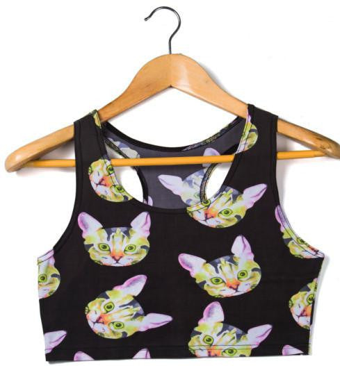 Women Crop Top Tank Top Vest women clothing punk S M L XL plus size