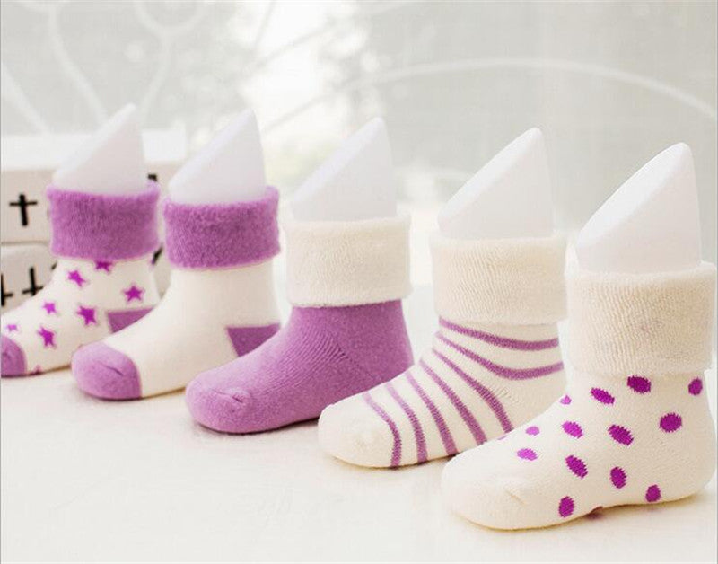 Online discount shop Australia - 5 Pairs/Lot Christmas Baby Girls Socks Newborn Baby Boy Socks