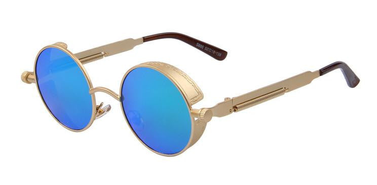 Vintage Women Steampunk Sunglasses Brand Design Round Sunglasses