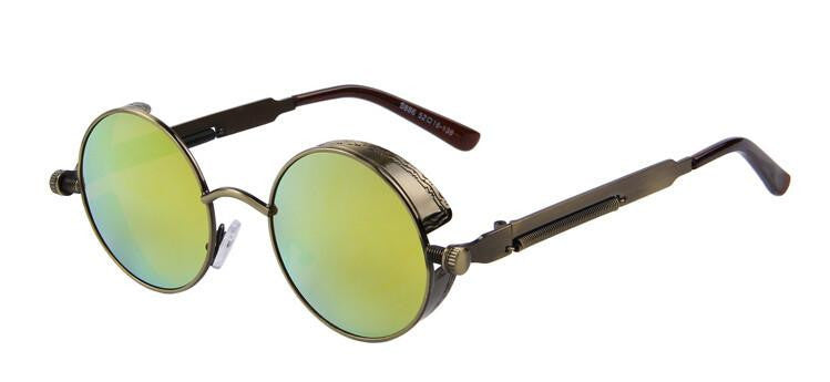 Vintage Women Steampunk Sunglasses Brand Design Round Sunglasses