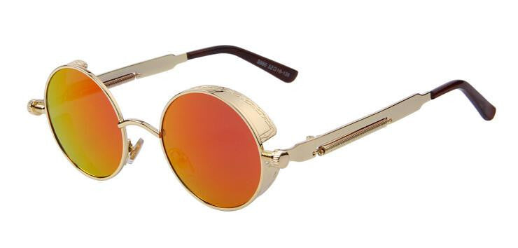 Vintage Women Steampunk Sunglasses Brand Design Round Sunglasses