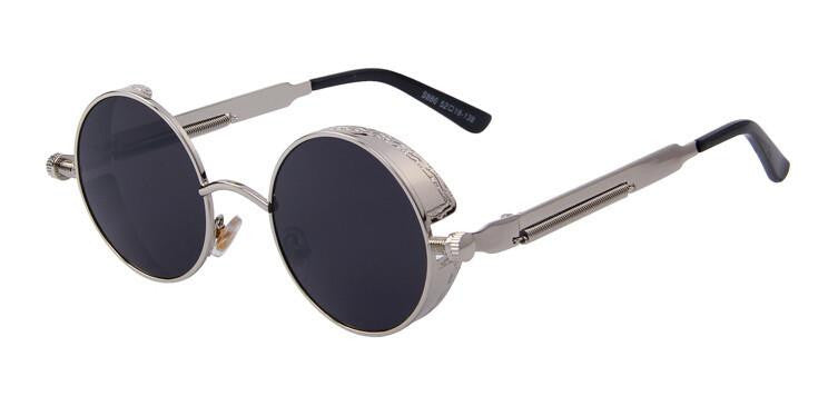 Vintage Women Steampunk Sunglasses Brand Design Round Sunglasses