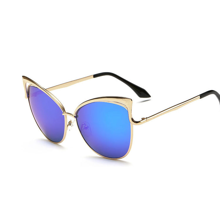 Pink vintage Mirror female Women Cat Eye Sunglasses Brand ladies Sun glasses for women Eyewear