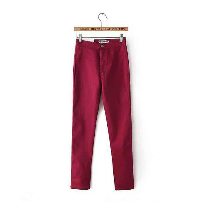 women jeans high waist denim slim casual sexy pencil pants washed trousers skinny jeans