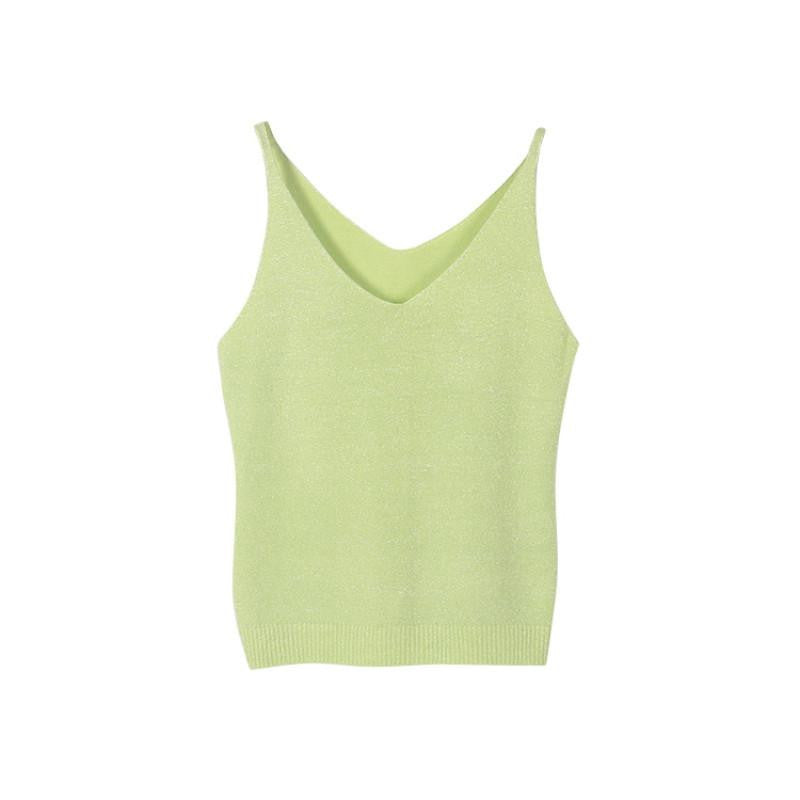 Women Fashion Knitting Vest Top Sleeveless V-Neck Blouse Casual Tank Tops