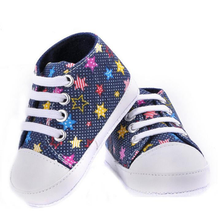 Online discount shop Australia - Baby shoes girls boys fashion rainbow canvas shoes soft prewalkers casual baby shoes