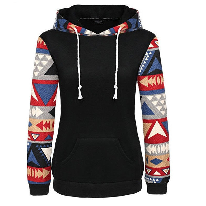 Autumn Winter Women Casual Thick Warm Floral Printed Hoodies Sweatshirts Long Sleeve Hooded Long Coat Jackets - CelebritystyleFashion.com.au online clothing shop australia