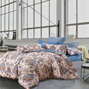 Online discount shop Australia - bohemian style sheets sets linens multicolor abstract flowers cotton bedspread Queen Double size quilt cover set bedding sets