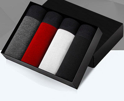Elasticity Cotton Underwear Men Boxers Homme Cueca Boxer Shorts Sexy Man Solid Color 4 pc Calvin Mens Brand Clothing P402 - CelebritystyleFashion.com.au online clothing shop australia